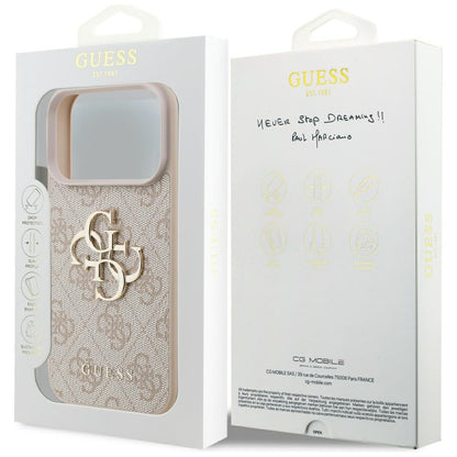 Etui til Apple iPhone 17 Pro, Guess, 4G Big Logo, Pink