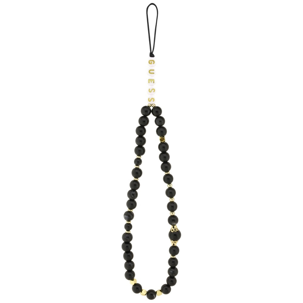 Etui til Apple iPhone 17 Pro, Guess, 4G Classic Logo med rem, Sort