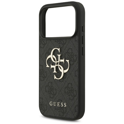 Etui til Apple iPhone 17 Pro, Guess, 4G Classic Logo med rem, Sort