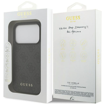 Etui til Apple iPhone 17 Pro, Guess, 4G Classic, Sort