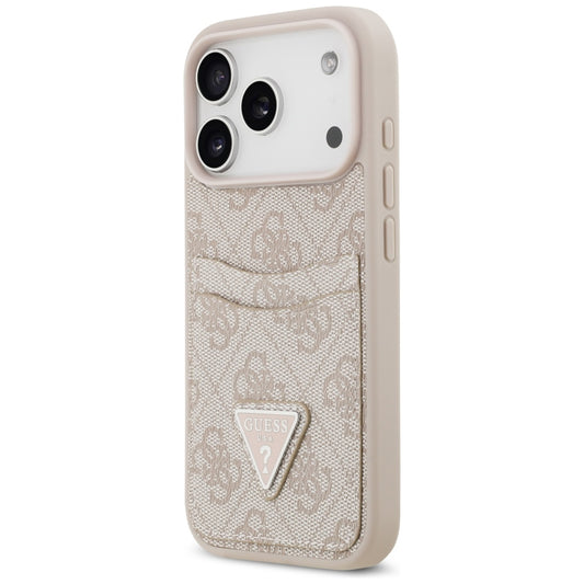 Etui til Apple iPhone 17 Pro, Guess, 4G Double Card Triangle, Pink