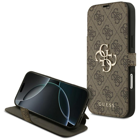 Etui til Apple iPhone 17 Pro, Guess, 4G Metal Logo, Brun