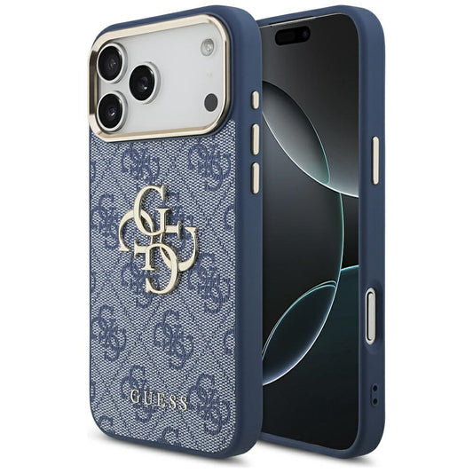 Etui til Apple iPhone 17 Pro, Guess, Big 4G Logo Classic, Gyldenblå