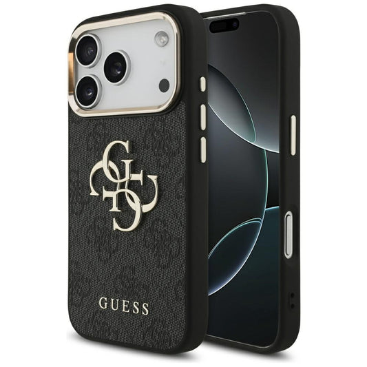 Etui til Apple iPhone 17 Pro, Guess, Big 4G Logo Classic, Sort Guld