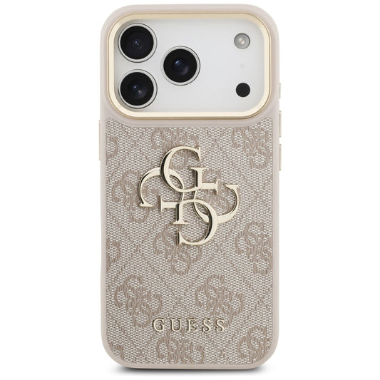 Etui til Apple iPhone 17 Pro, Guess, Big 4G Logo Classic, Gylden Rosa