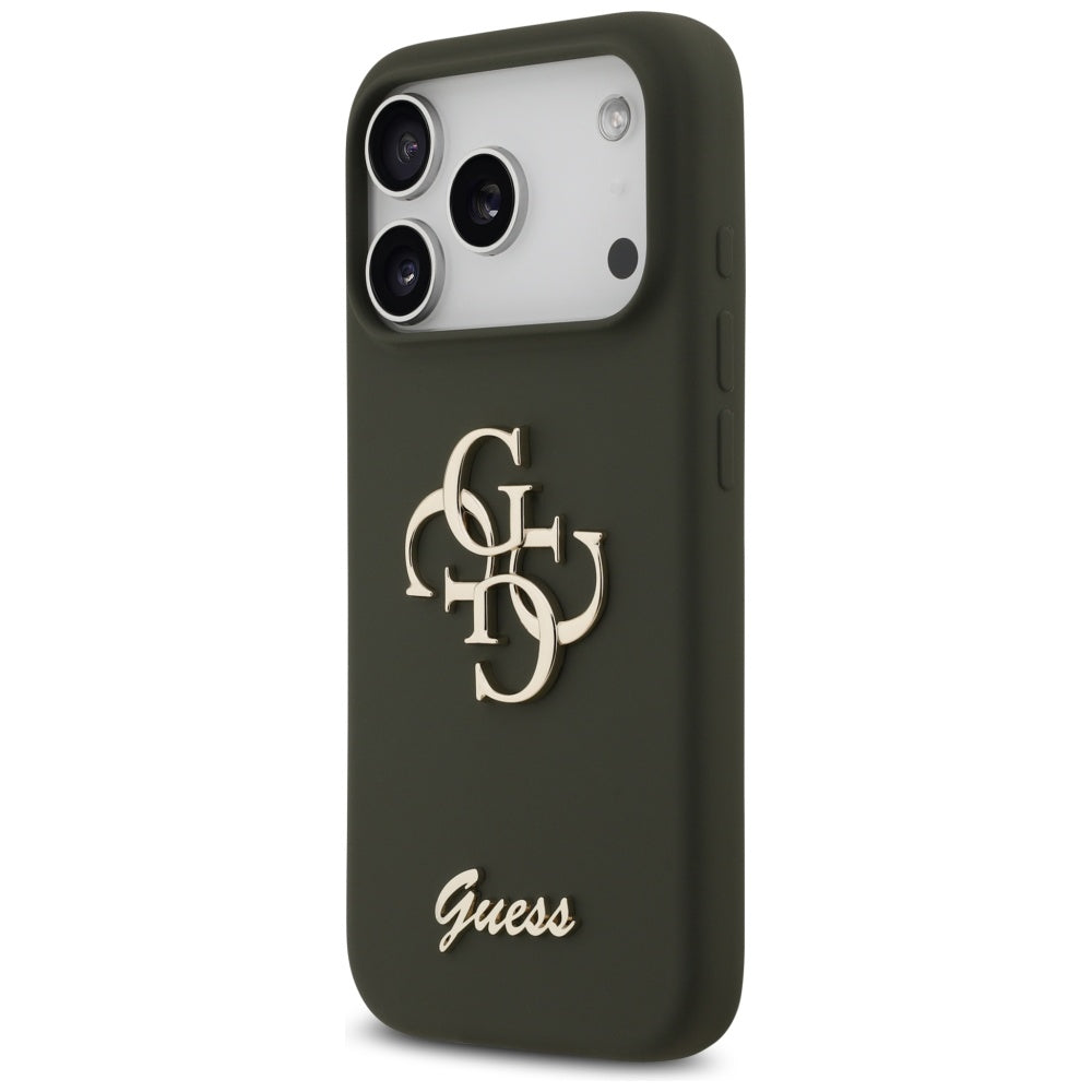 Etui til Apple iPhone 17 Pro, Guess, Big 4G Script, Kaki