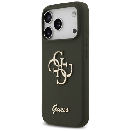 Etui til Apple iPhone 17 Pro, Guess, Big 4G Script, Kaki