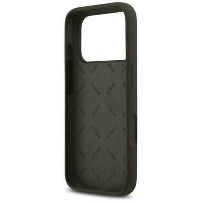 Etui til Apple iPhone 17 Pro, Guess, Big 4G Script, Kaki