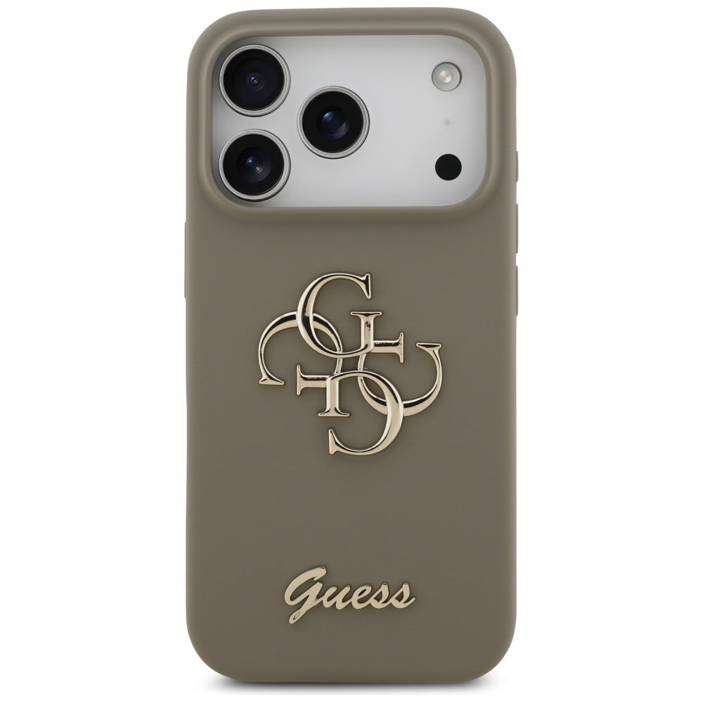 Etui til Apple iPhone 17 Pro, Guess, Big 4G Script, Brun
