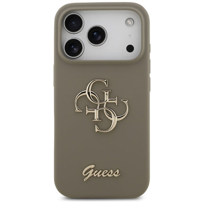 Etui til Apple iPhone 17 Pro, Guess, Big 4G Script, Brun
