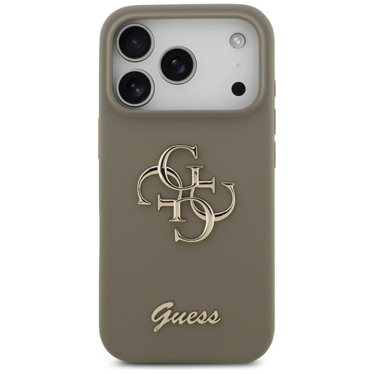 Etui til Apple iPhone 17 Pro, Guess, Big 4G Script, Brun