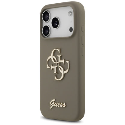Etui til Apple iPhone 17 Pro, Guess, Big 4G Script, Brun