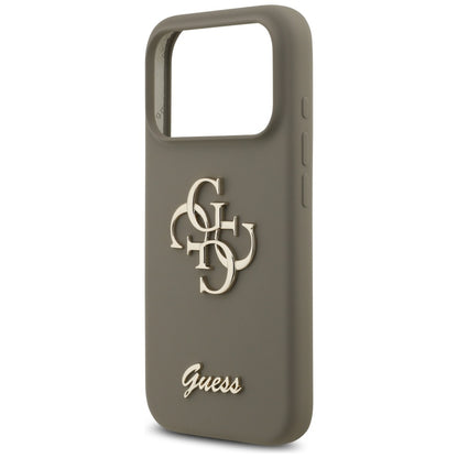 Etui til Apple iPhone 17 Pro, Guess, Big 4G Script, Brun