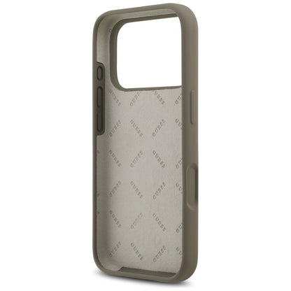 Etui til Apple iPhone 17 Pro, Guess, Big 4G Script, Brun