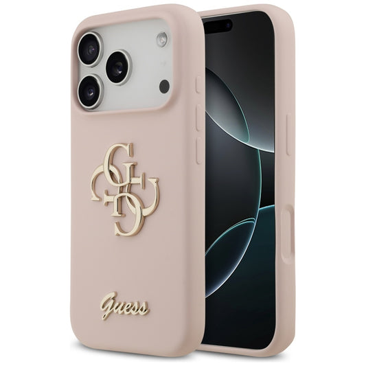 Etui til Apple iPhone 17 Pro, Guess, Big 4G Script, Lys Rosa
