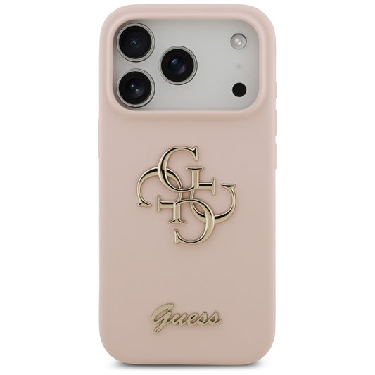 Etui til Apple iPhone 17 Pro, Guess, Big 4G Script, Lys Rosa