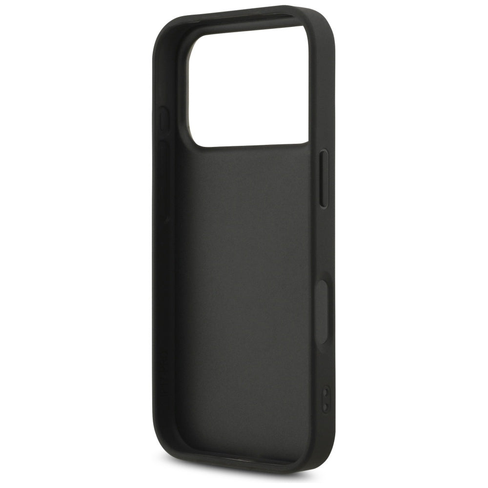 Etui til Apple iPhone 17 Pro, Guess, Fixed Glitter Big 4G, Sort