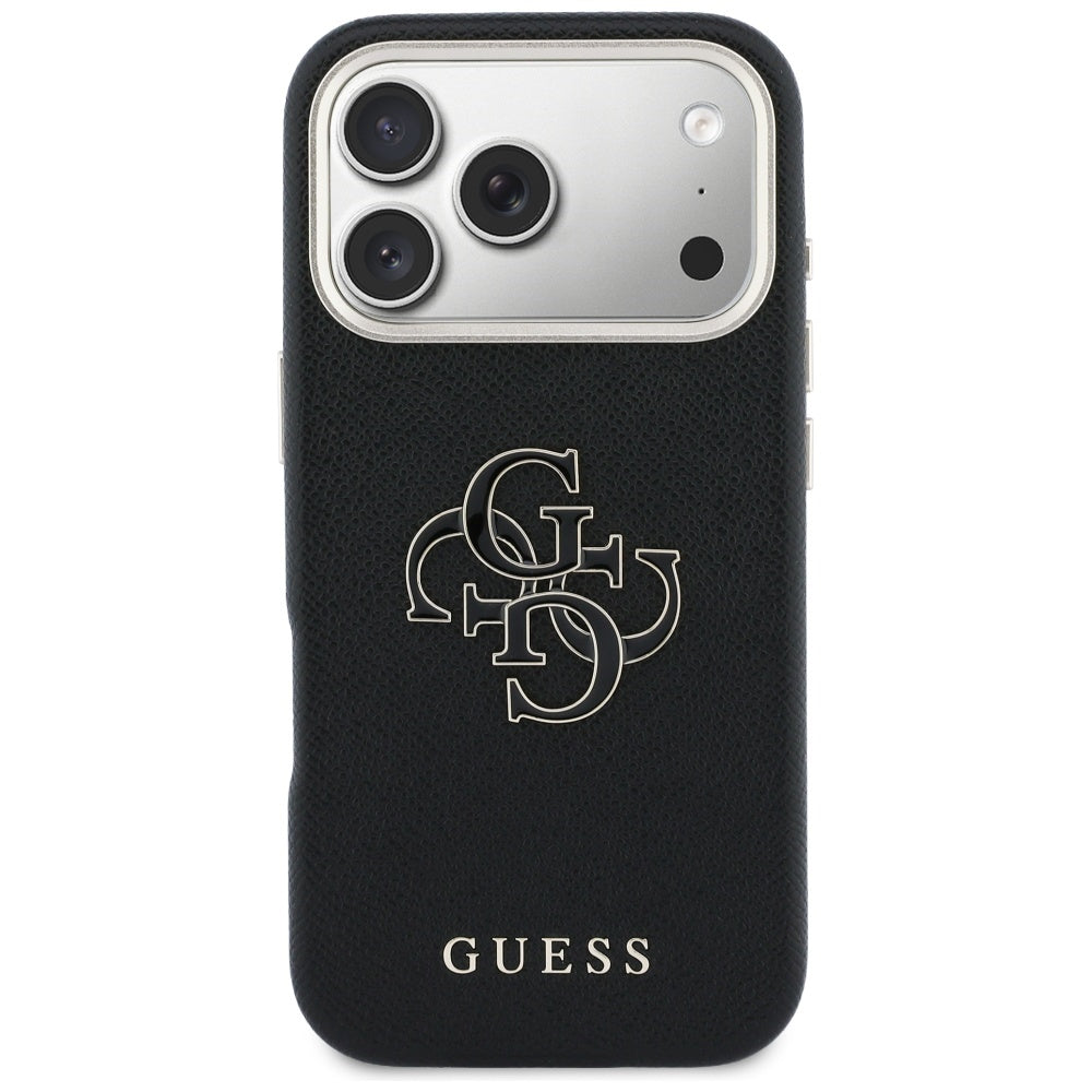 Etui til Apple iPhone 17 Pro, Guess, Resin Logo, Sort