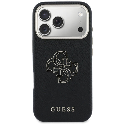 Etui til Apple iPhone 17 Pro, Guess, Resin Logo, Sort