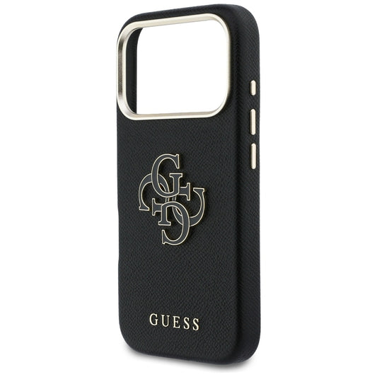 Etui til Apple iPhone 17 Pro, Guess, Resin Logo, Sort