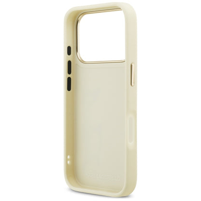 Etui til Apple iPhone 17 Pro, Karl Lagerfeld, Script Logo, Beige