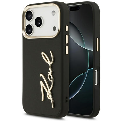 Case for Apple iPhone 17 Pro, Karl Lagerfeld, Script Logo, Black