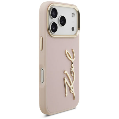 Etui til Apple iPhone 17 Pro, Karl Lagerfeld, Script Logo, Pink