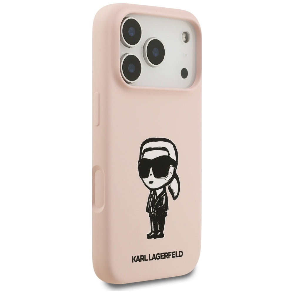 Etui til Apple iPhone 17 Pro, Karl Lagerfeld, Sketch and Logo Karl, Pink