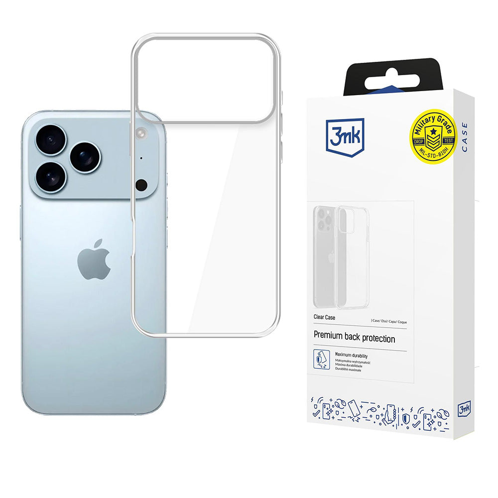 Etui til Apple iPhone 17 Pro Max, 3MK, Klar, Gennemsigtig