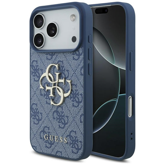 Etui til Apple iPhone 17 Pro Max, Guess, 4G Big Logo, Blå