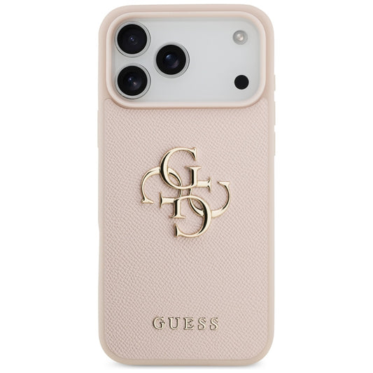 Etui til Apple iPhone 17 Pro Max, Guess, 4G Grained Big and Classic Logo, Pink
