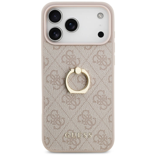 Etui til Apple iPhone 17 Pro Max, Guess, 4G Ring Stand, Brun