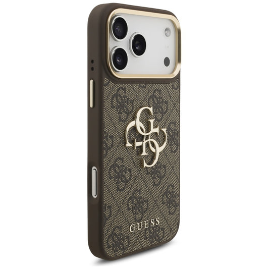 Etui til Apple iPhone 17 Pro Max, Guess, Big 4G Classic Logo med stor rem, Brun