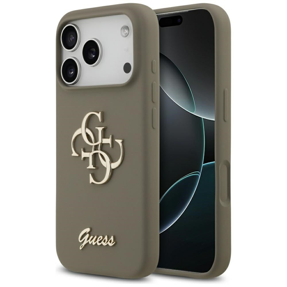 Etui til Apple iPhone 17 Pro Max, Guess, Big 4G Script, Brun