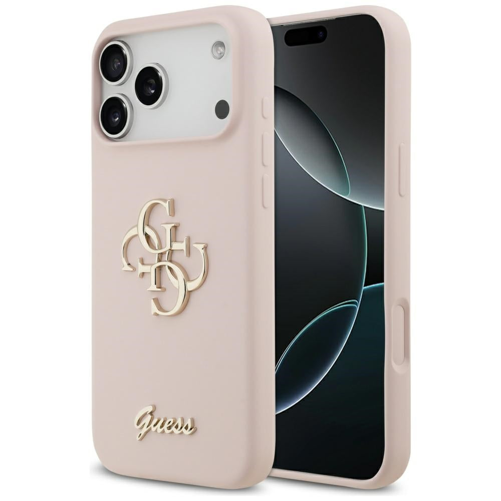 Etui til Apple iPhone 17 Pro Max, Guess, Big 4G Script, Lys Rosa