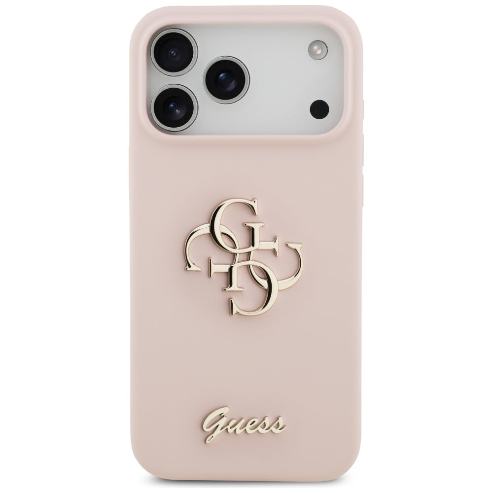 Etui til Apple iPhone 17 Pro Max, Guess, Big 4G Script, Lys Rosa