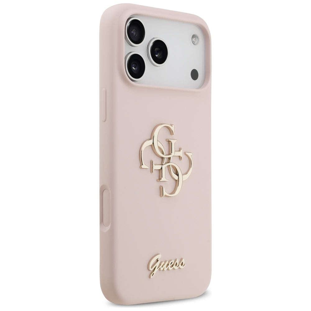 Etui til Apple iPhone 17 Pro Max, Guess, Big 4G Script, Lys Rosa