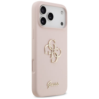 Etui til Apple iPhone 17 Pro Max, Guess, Big 4G Script, Lys Rosa
