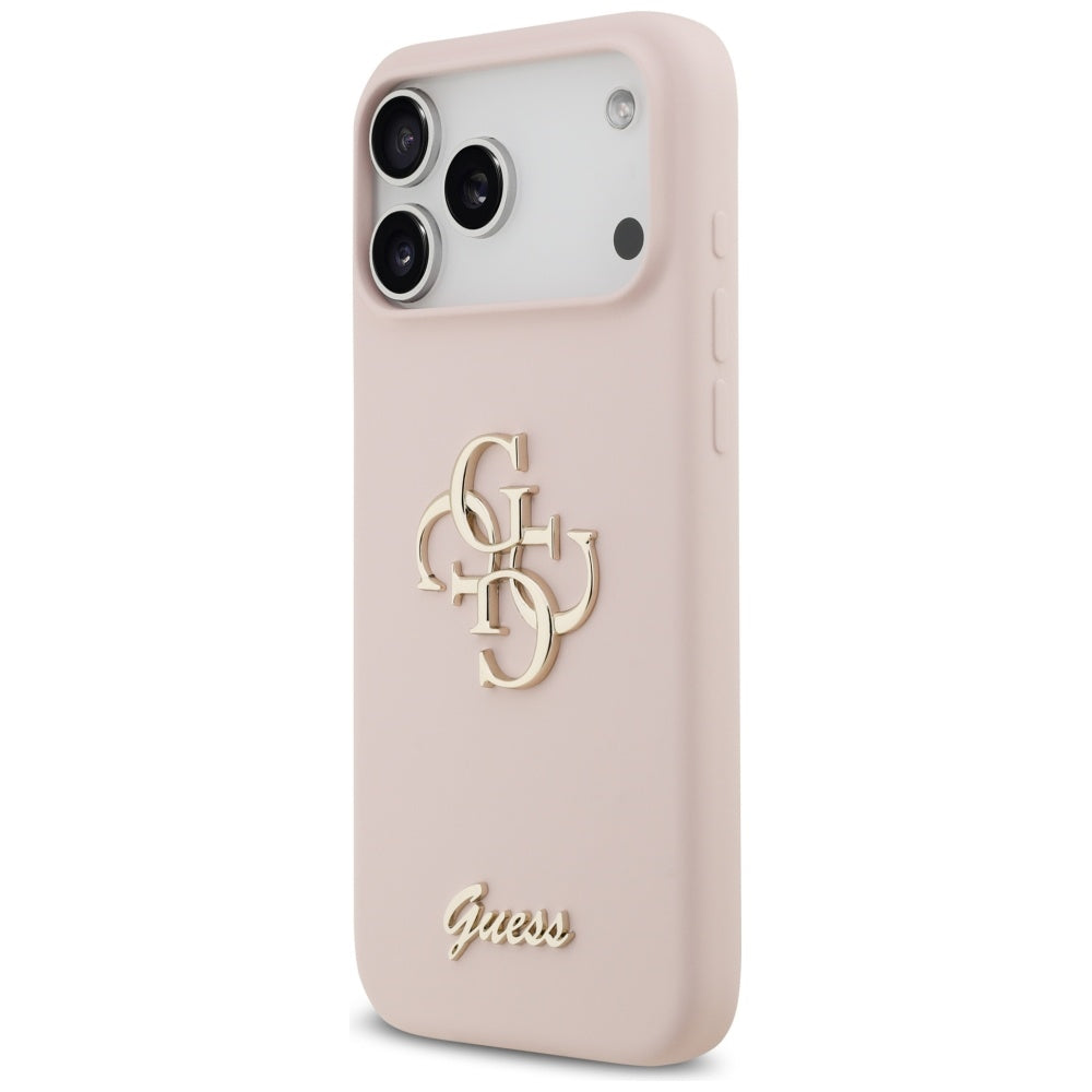 Etui til Apple iPhone 17 Pro Max, Guess, Big 4G Script, Lys Rosa