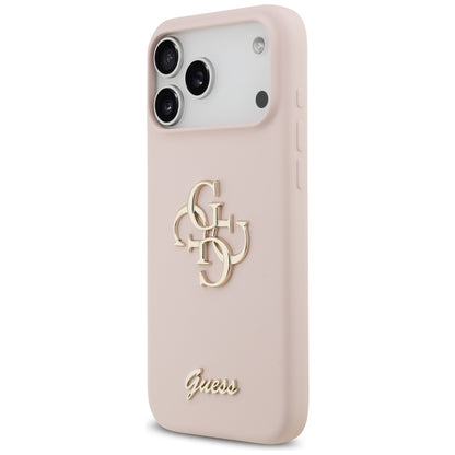 Etui til Apple iPhone 17 Pro Max, Guess, Big 4G Script, Lys Rosa