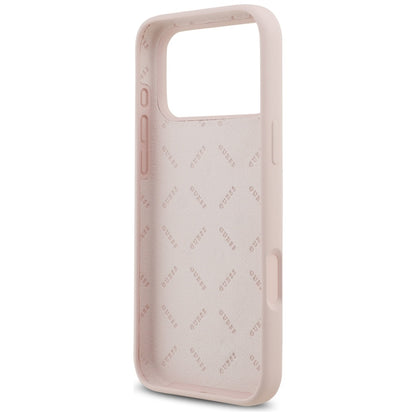 Etui til Apple iPhone 17 Pro Max, Guess, Big 4G Script, Lys Rosa