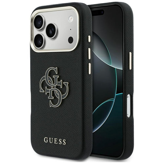 Etui til Apple iPhone 17 Pro Max, Guess, Resin Logo, Sort