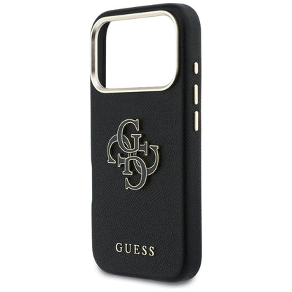 Etui til Apple iPhone 17 Pro Max, Guess, Resin Logo, Sort
