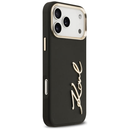 Etui til Apple iPhone 17 Pro Max, Karl Lagerfeld, Script Logo, Sort