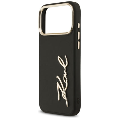 Etui til Apple iPhone 17 Pro Max, Karl Lagerfeld, Script Logo, Sort
