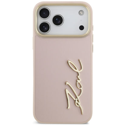 Etui til Apple iPhone 17 Pro Max, Karl Lagerfeld, Script Logo, Pink