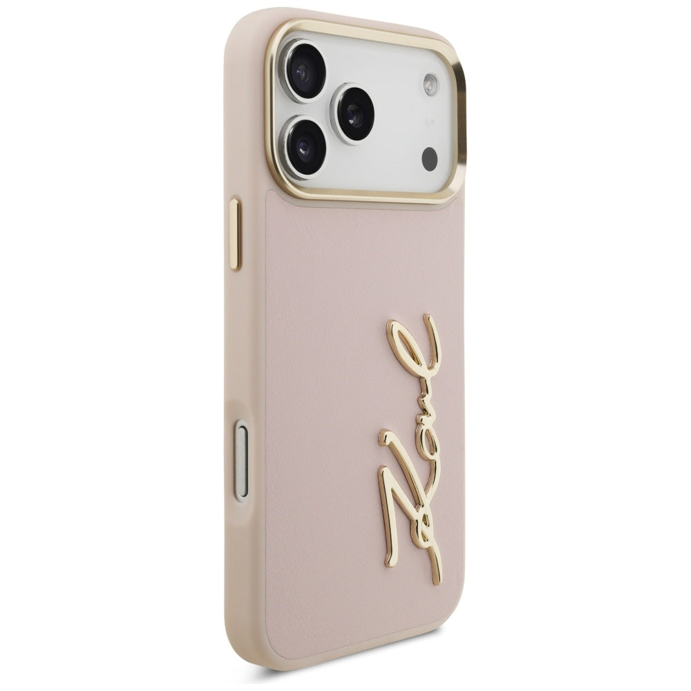 Etui til Apple iPhone 17 Pro Max, Karl Lagerfeld, Script Logo, Pink