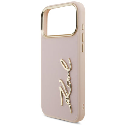 Etui til Apple iPhone 17 Pro Max, Karl Lagerfeld, Script Logo, Pink