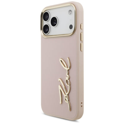 Etui til Apple iPhone 17 Pro Max, Karl Lagerfeld, Script Logo, Pink