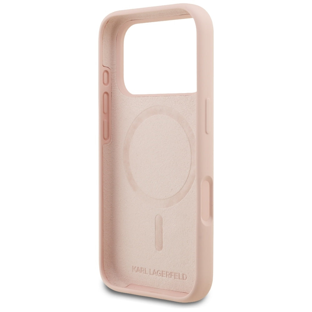 Cover til Apple iPhone 17 Pro Max, Karl Lagerfeld, Sketch and Logo Karl, Pink
